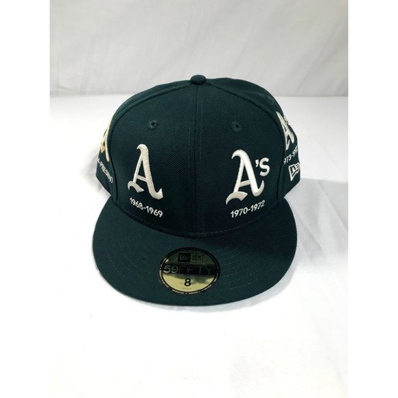New Era 59FIFTY Oakland Athletics Progression Fitted Hat Mens sz 8 Green - Picture 2 of 9